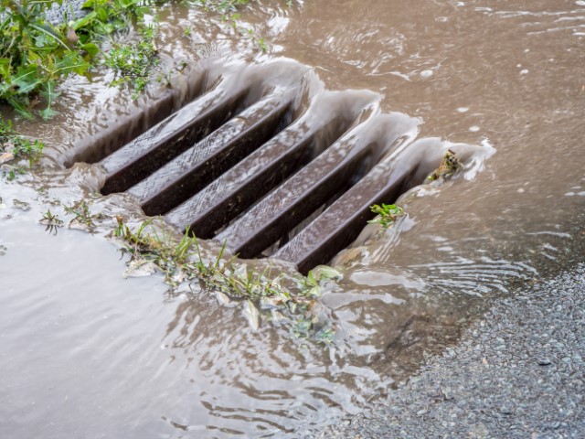 Rainwater seepage Kindergarten Bundesstraße